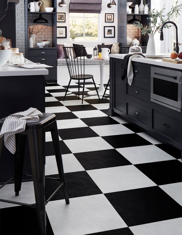 luxury vinyl tile flooring in a Rancho Cucamonga kitchen