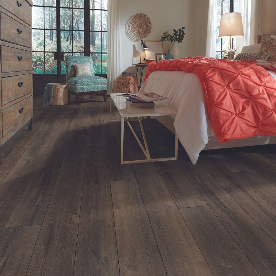 LVP flooring installation in a Rancho Cucamonga, CA bedroom