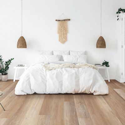 luxury vinyl plank flooring in a bright Rancho Cucamonga bedroom